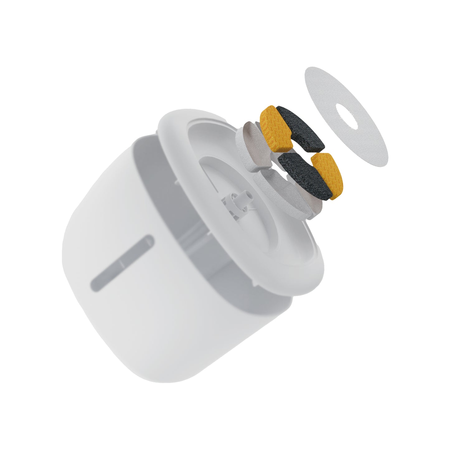 Vattenfontän Vit/Svart 2,5L