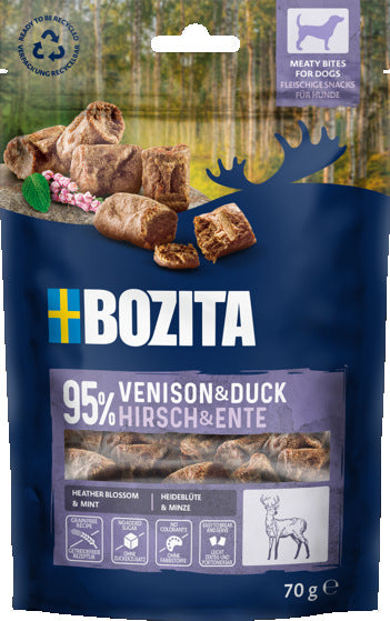 Snacks Meaty Bites Venison & Duck Hundgodis 70g