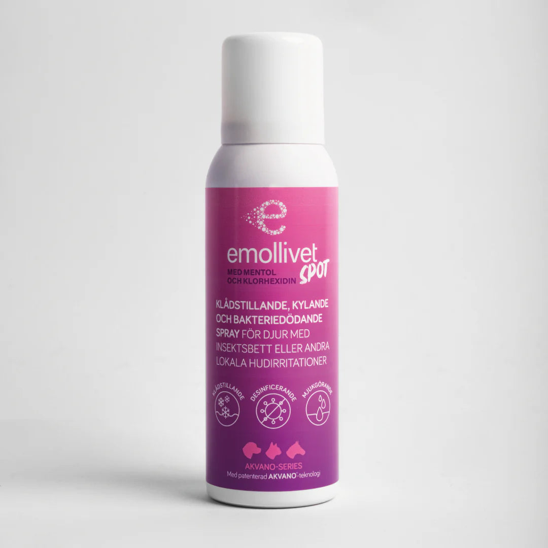 Emollivet SPOT - Klådstillande och bakteriedödande spray för häst och hund