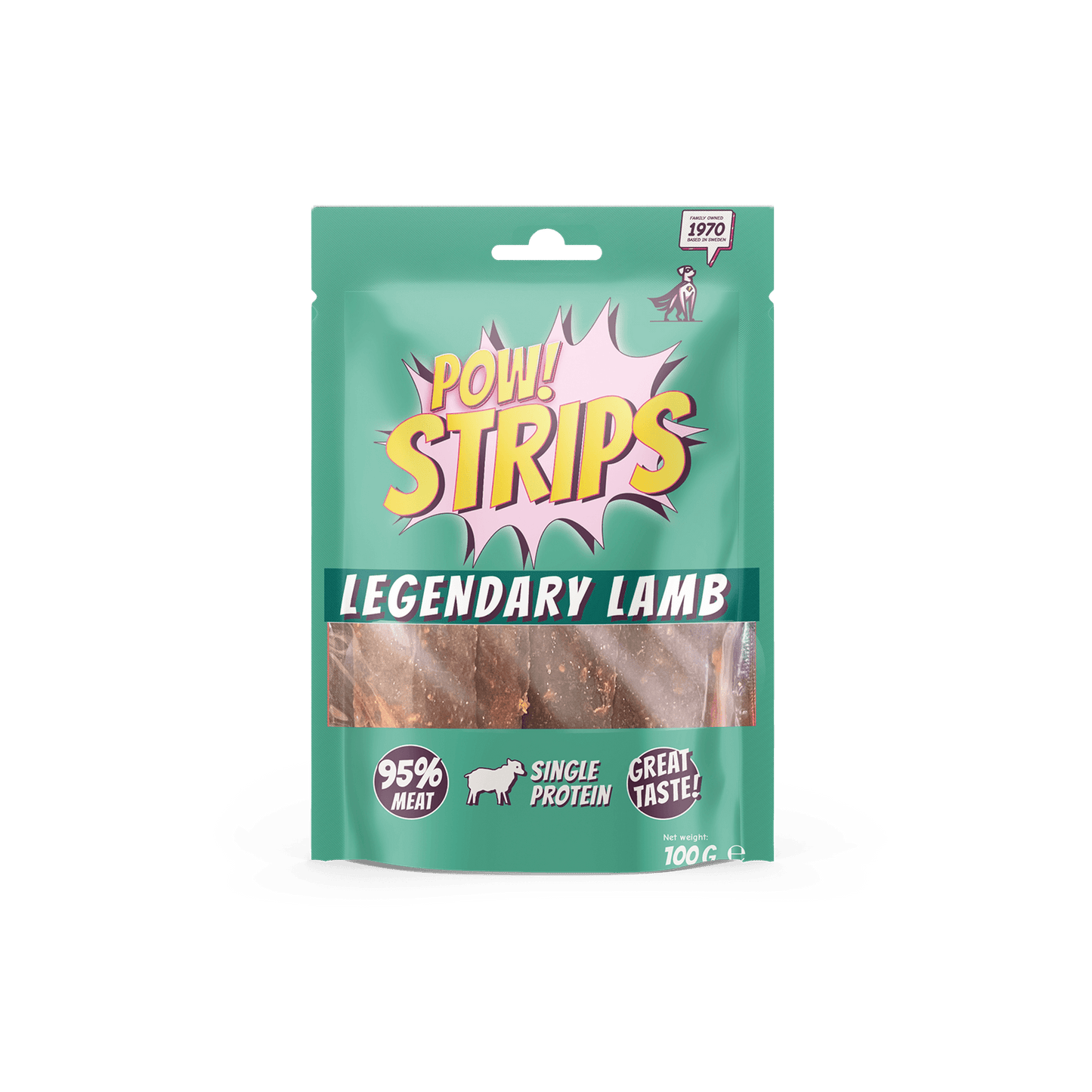POW Strips LEGENDARY LAMB - treats med 95 % muskelkött från lamm
