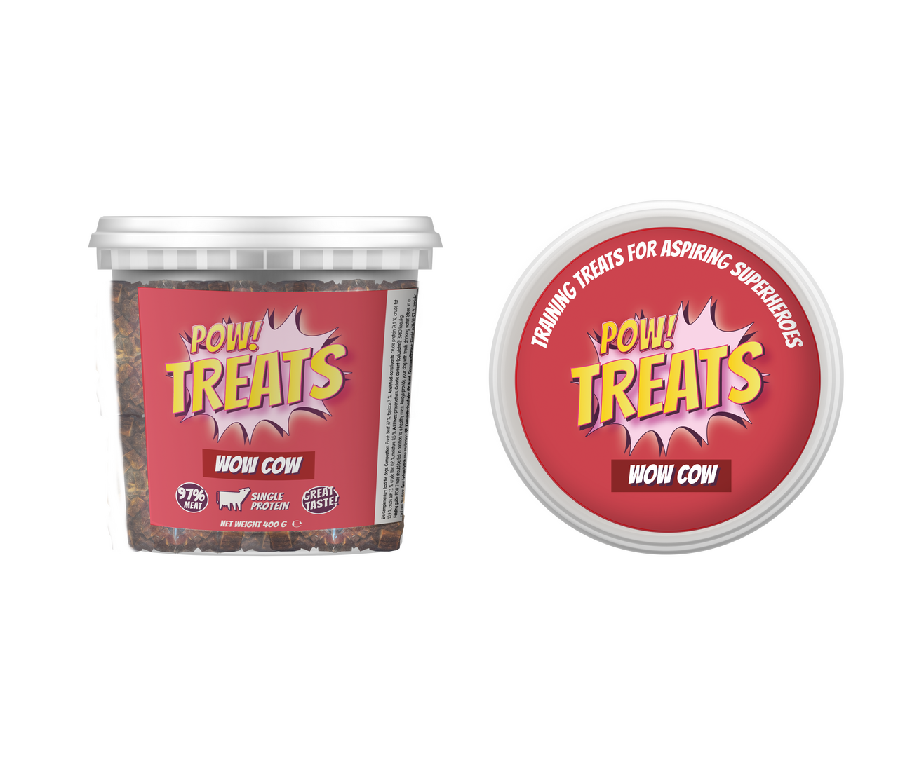 POW! Wow Cow hundgodis - 97% muskelkött från nöt