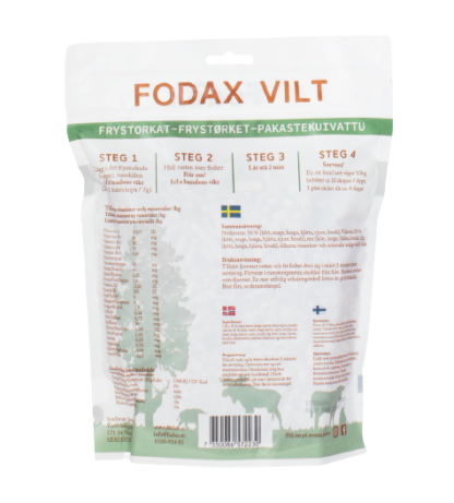 Fodax frystorkat Vilt