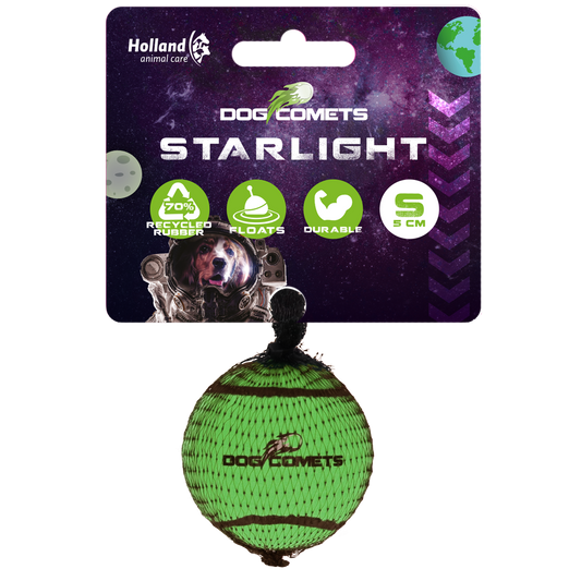 Dog Comets Starlight tennisboll S grön, 1 st