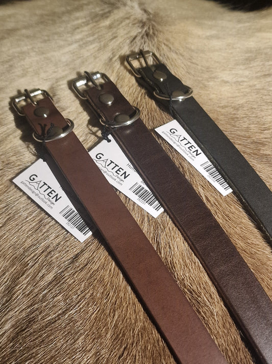 Hundhalsband HOVRE 2 - tillverkat i svenskt  vegetabiliskt läder från Tärnsjö garveri