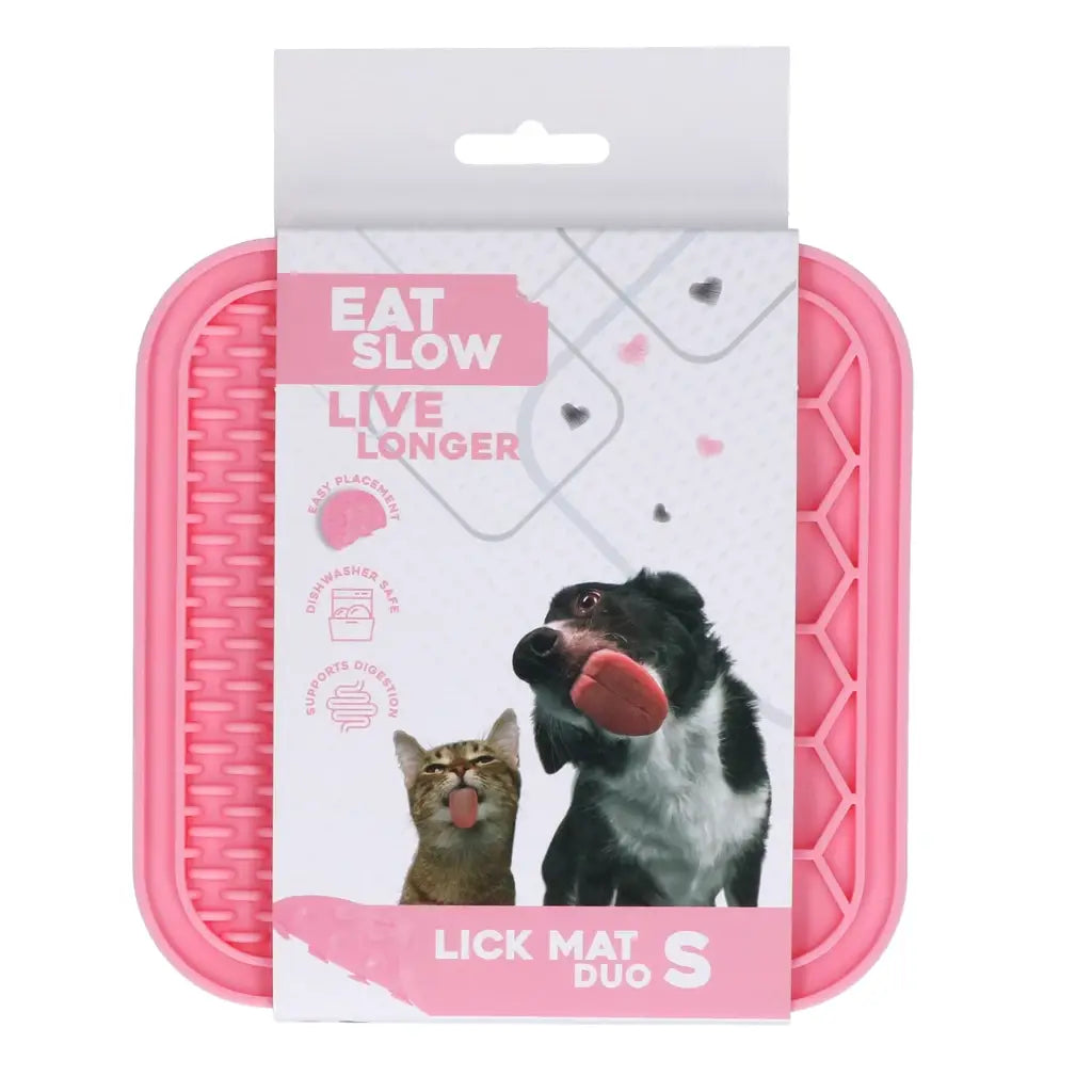 Eat Slow Live Longer Lick Mat Duo S rosa
