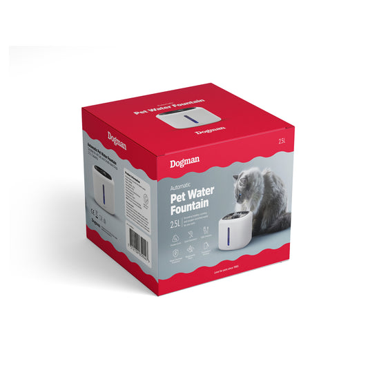 Vattenfontän Vit/Svart 2,5L