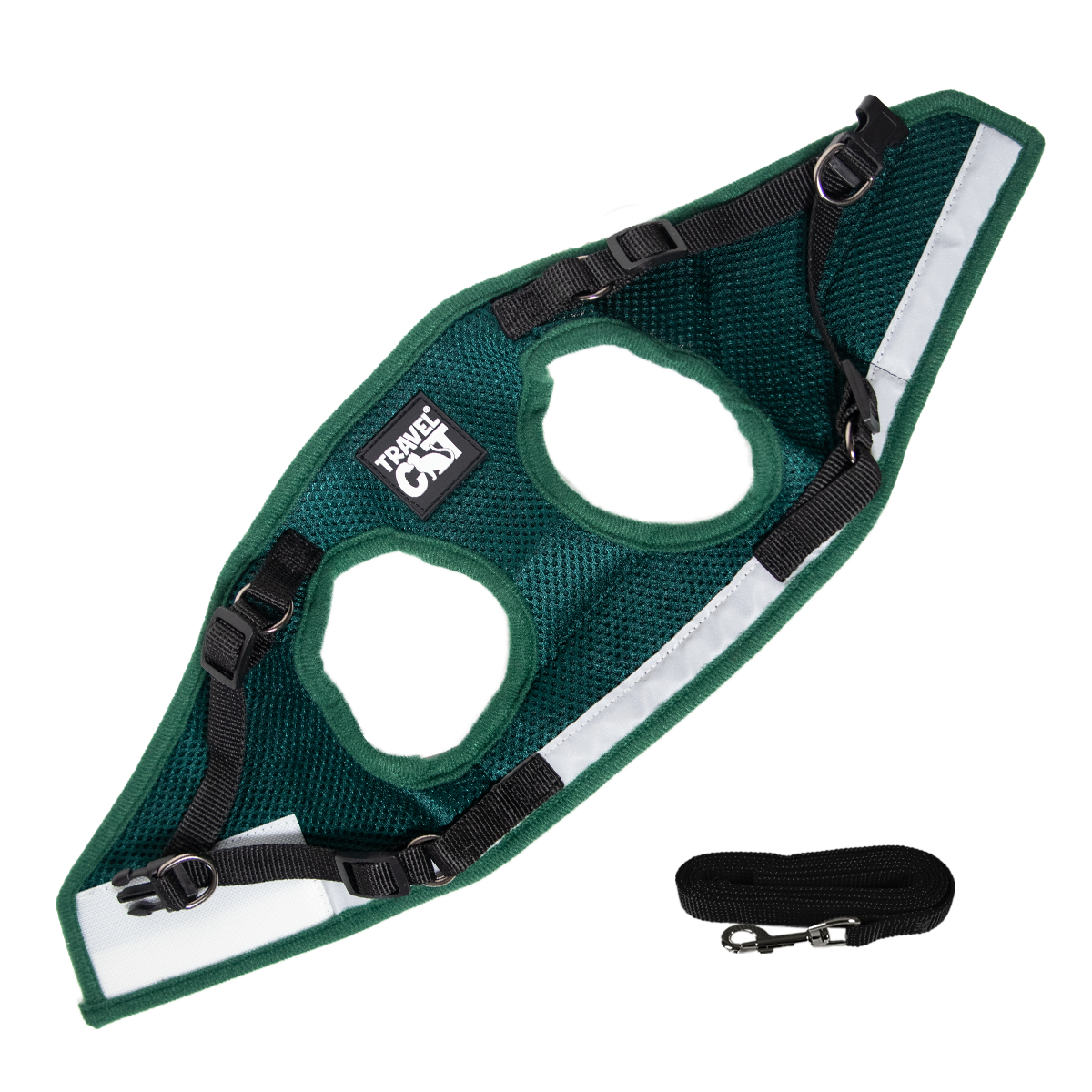The Emerald Explorer - Grönt kattlexhalsband och koppel set