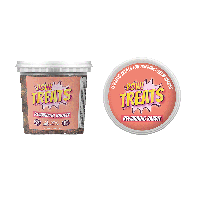 POW Treats Rewarding Rabbit hundgodis – 97% muskelkött från kanin