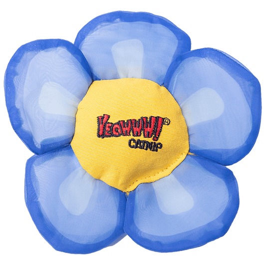 Yeowww Blå blomleksak med kattmynta