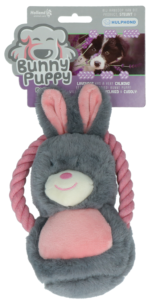 Bunny Puppy leksaksgodis med rep för valpar