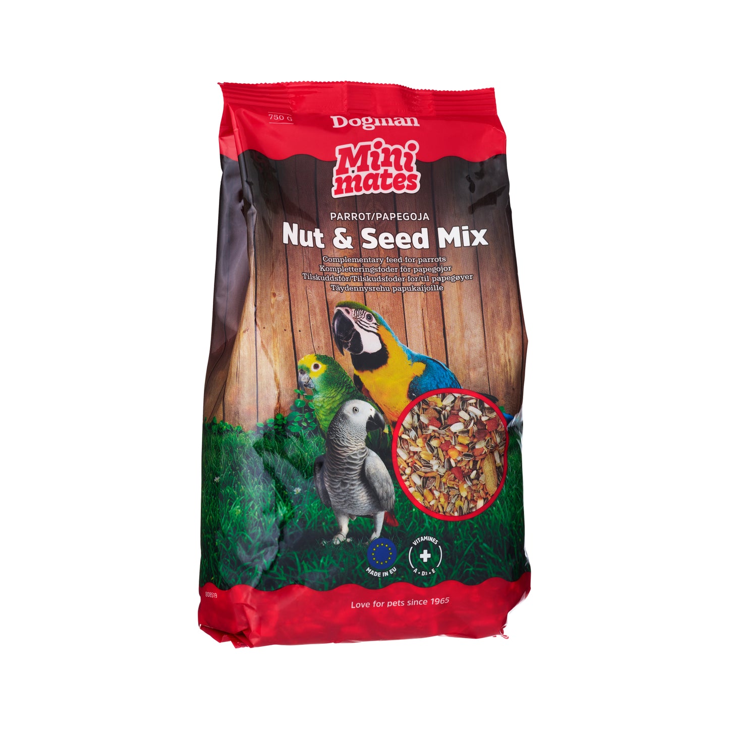 Mini Mates Nöt och Frömix Papegoja 750g