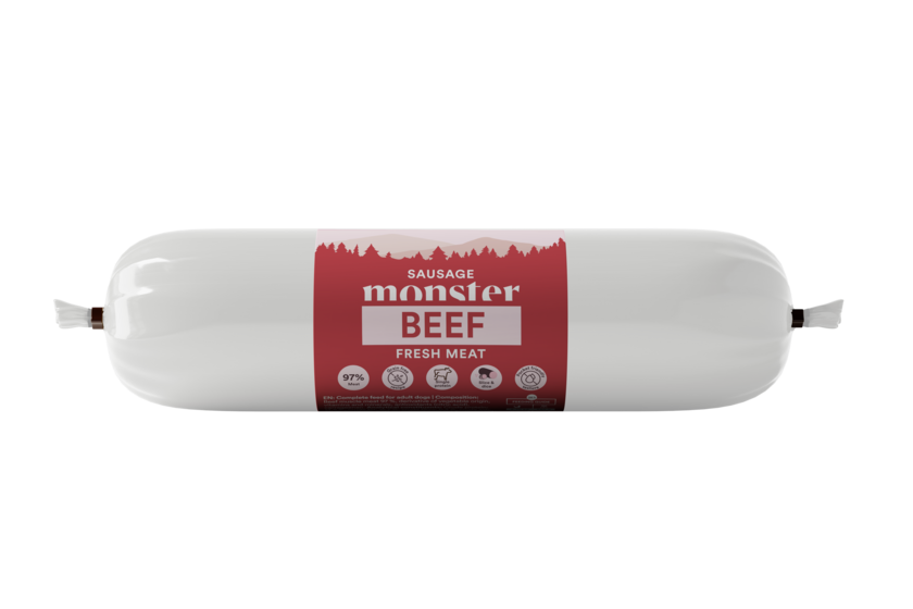 Sausage Monster hundgodis 200 g i olika smaker.