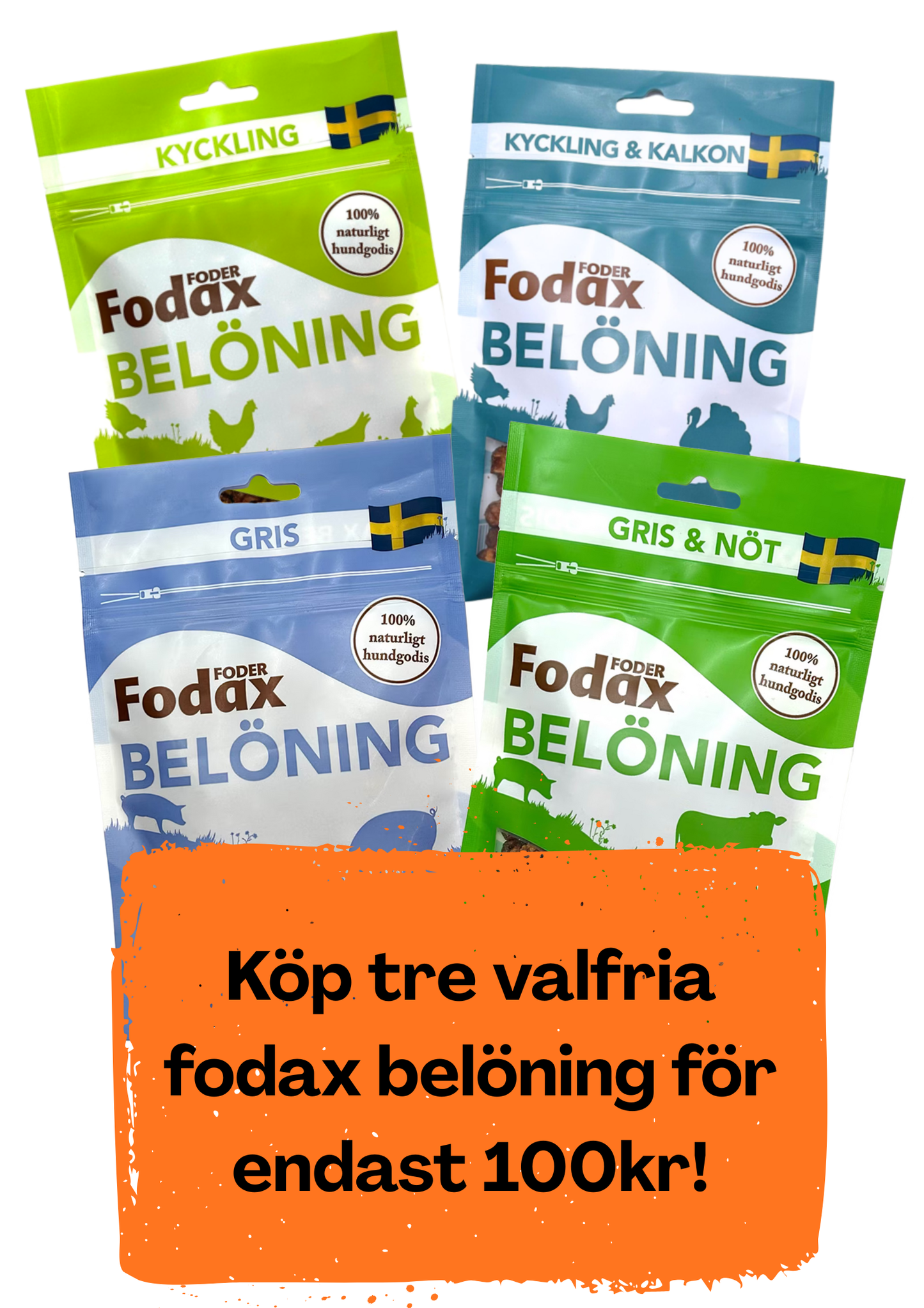 Fodax belöningsgodis - 3 FÖR 100KR