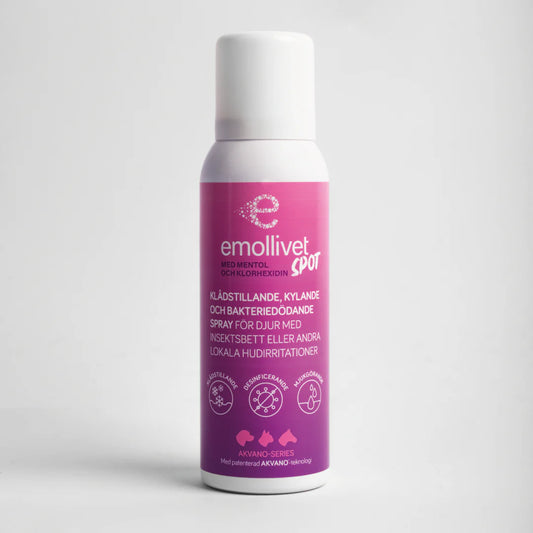 Emollivet SPOT - Klådstillande och bakteriedödande spray för häst och hund