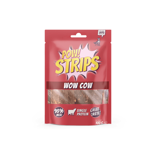 POW Strips WOW COW - treats med 95 % muskelkött från nöt