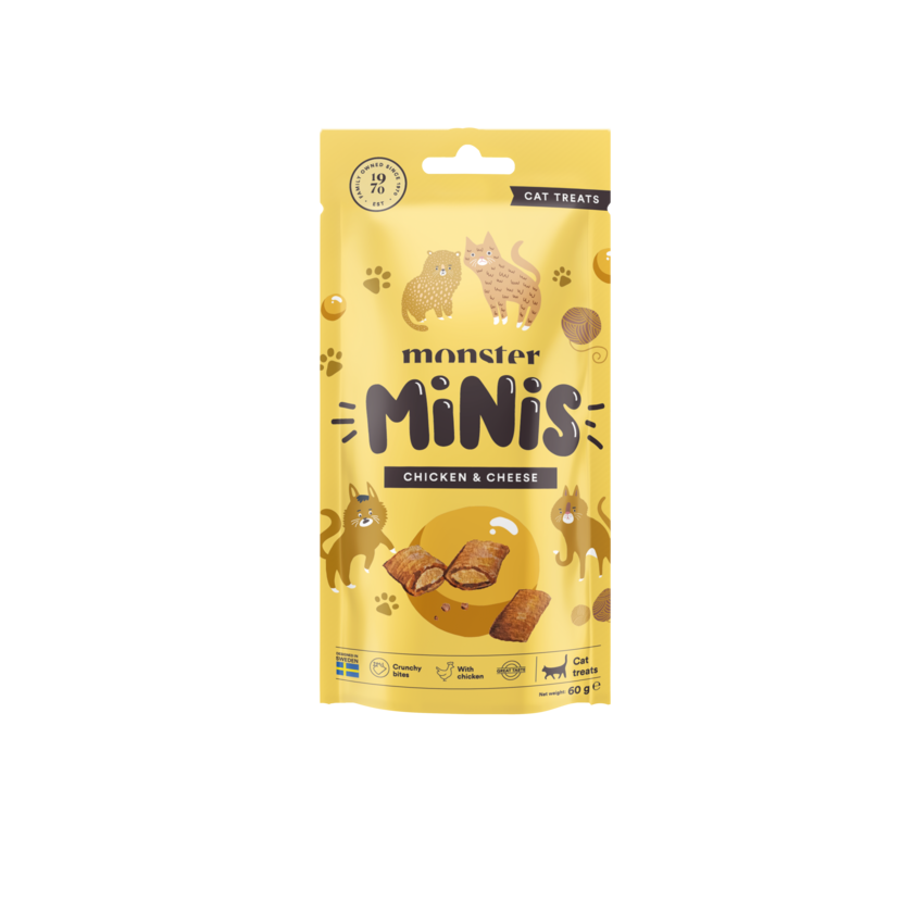 Monster Cat Treats Minis Chicken & Cheese 60 g