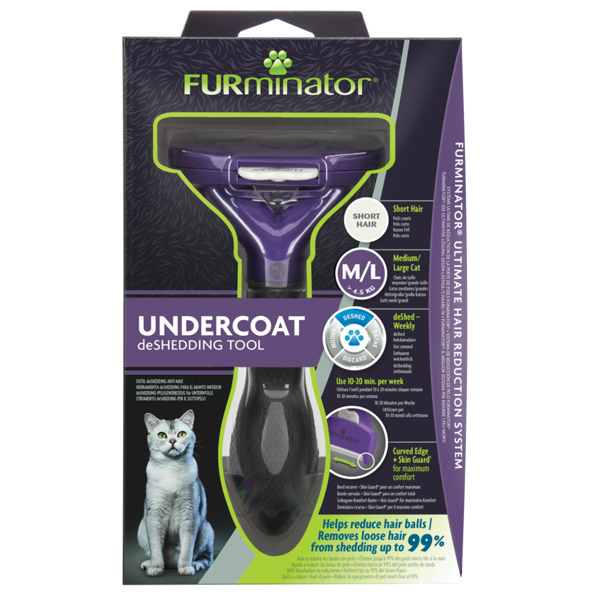 FURminator M/L för katt med lång päls
