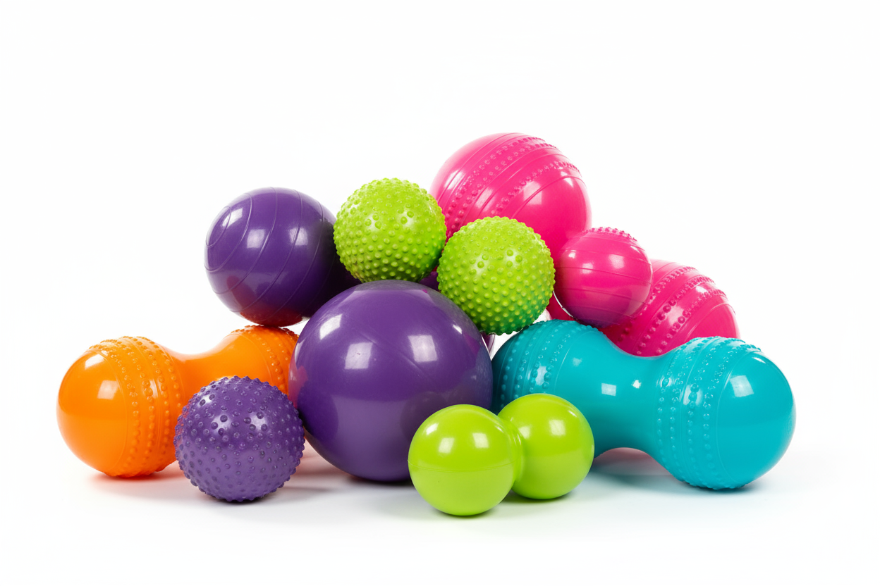 Balansbollar för hund i olika storlekar och former