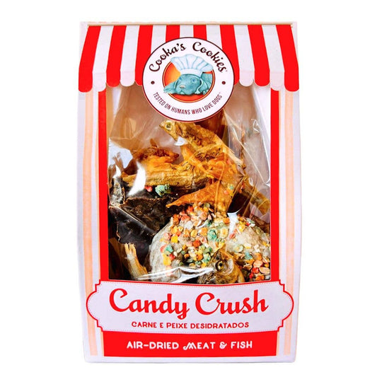 Candy Crush-paket – lufttorkade kött- och fiskgodisar med dogfetti