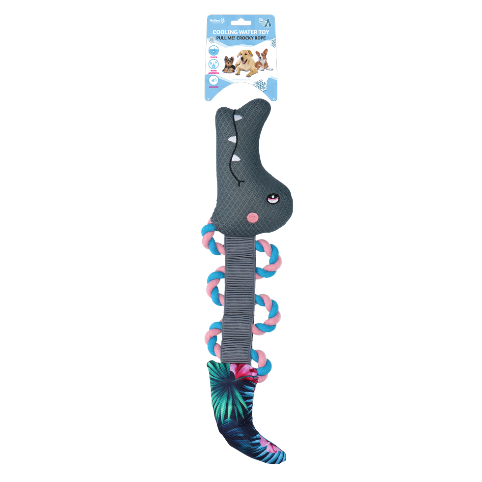 CoolPets Dragleksak Crocky rep (Blomma)